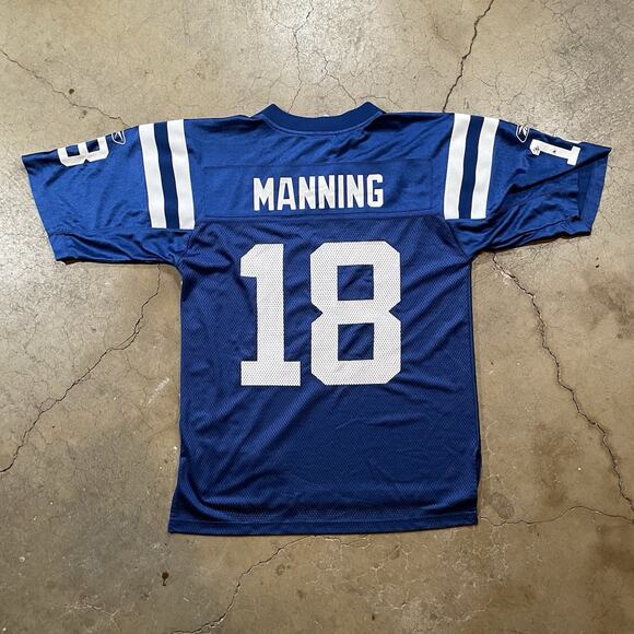 Reebok On Field Peyton Manning NFL Jersey Mens S Blue Indianapolis Colts - Picture 1 of 8